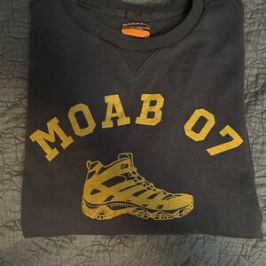 Merrell Navy Blue Sweatshirt with Gold MOAB Graphic